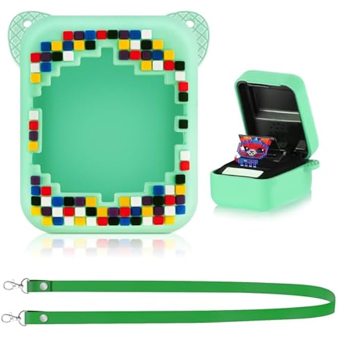 rayihni SILICONE CASE FOR BITZEES, PROTECTIVE COVER COMPATIBLE WITH BITZEE MY PET INTERACTIVE, DIGITAL PET INTERACTIVE ANIMAL SILICONE CASE FOR BITZEE WITH LANYARD - GREEN - Image 2